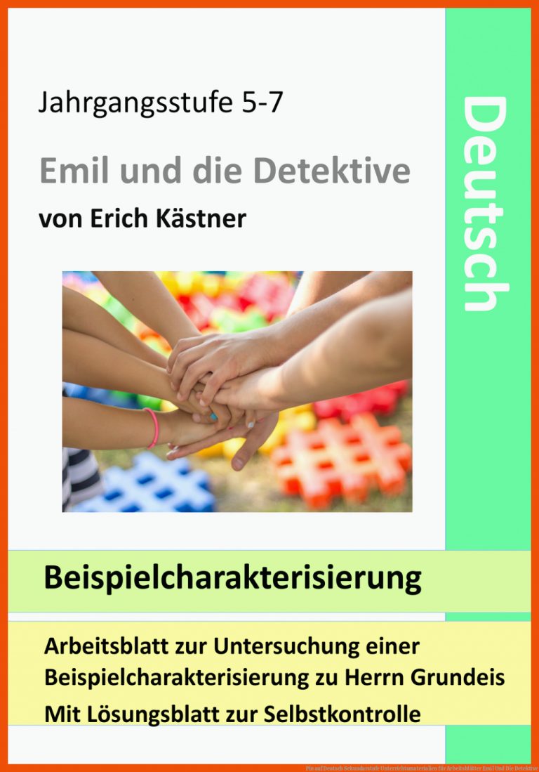 Pin auf Deutsch Sekundarstufe Unterrichtsmaterialien für arbeitsblätter emil und die detektive
