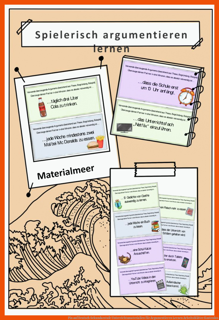 Pin auf Deutsch Sekundarstufe Unterrichtsmaterialien für argumentieren lernen arbeitsblätter kostenlos