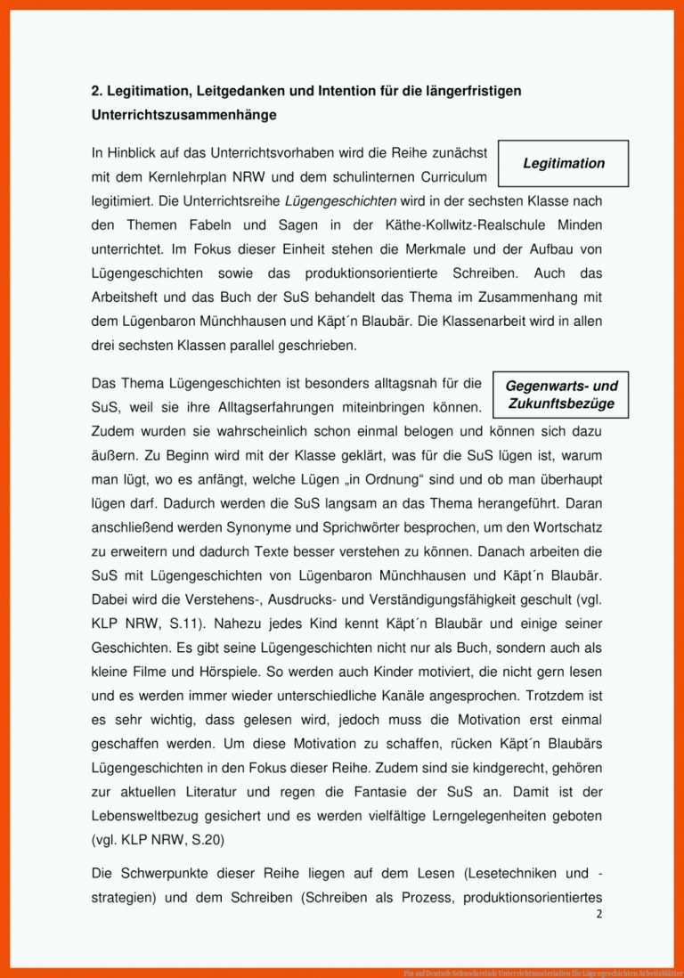 Pin auf Deutsch Sekundarstufe Unterrichtsmaterialien für lügengeschichten arbeitsblätter