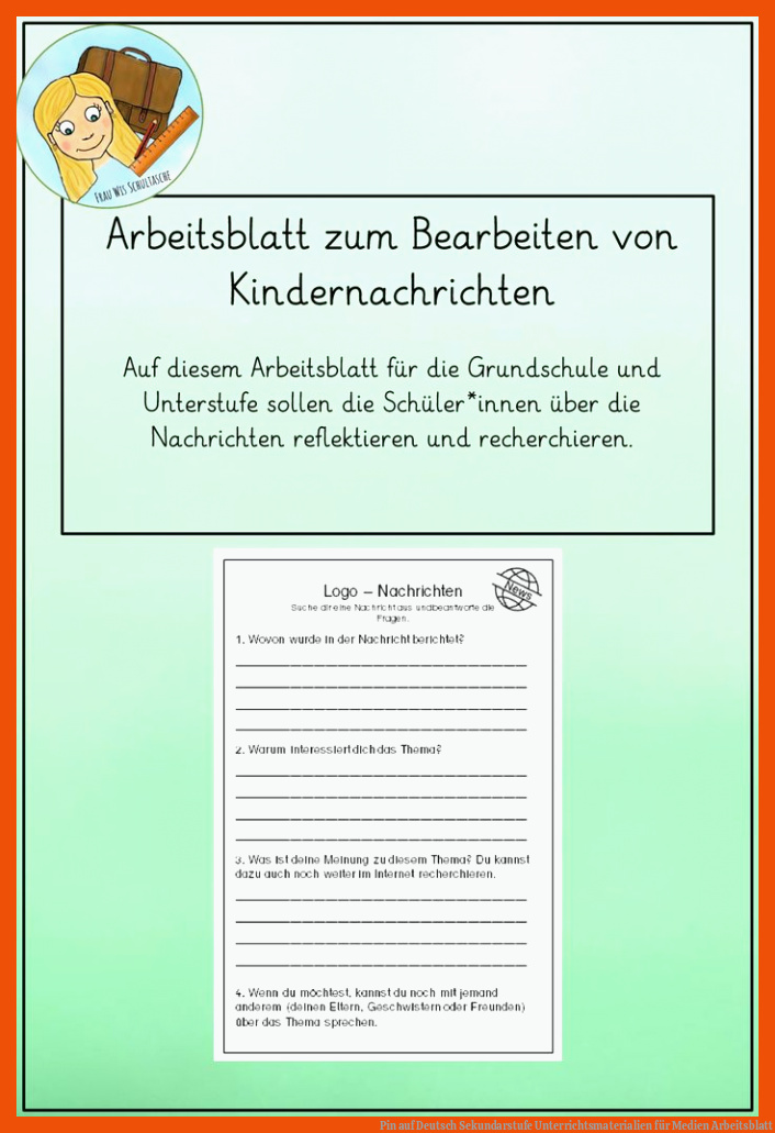 Pin auf Deutsch Sekundarstufe Unterrichtsmaterialien für medien arbeitsblatt