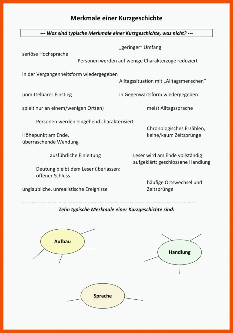 Pin auf Deutsch Sekundarstufe Unterrichtsmaterialien für merkmale kurzgeschichte arbeitsblatt