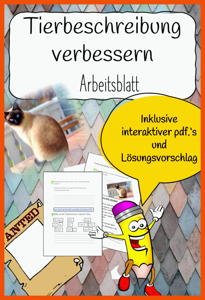 Pin auf Deutsch Sekundarstufe Unterrichtsmaterialien für tierbeschreibung arbeitsblätter