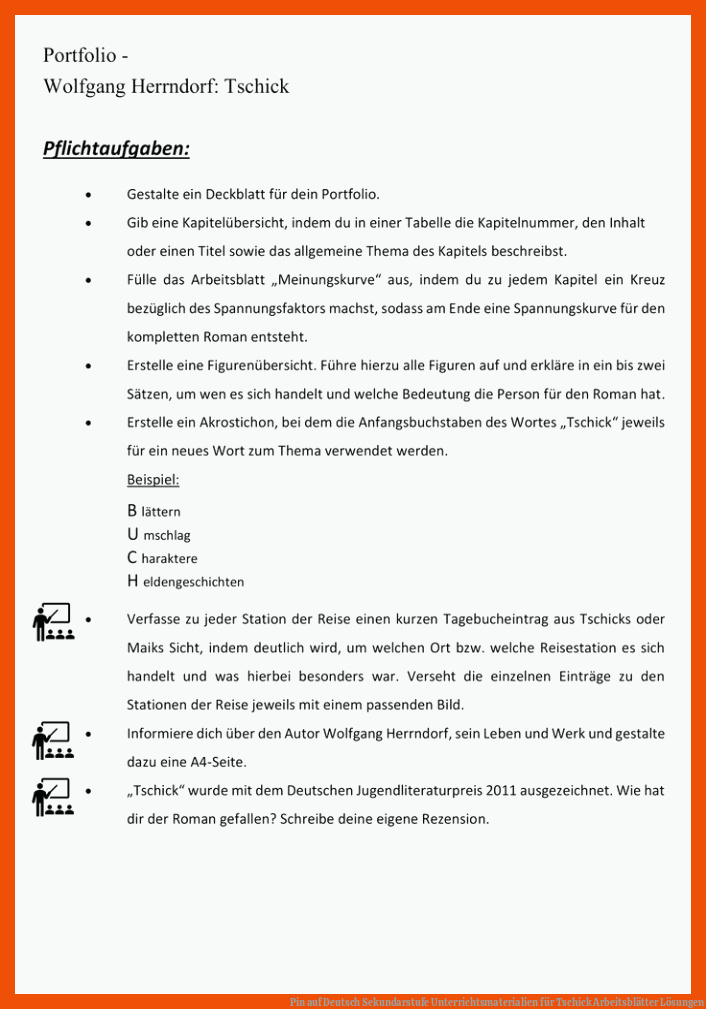 Pin auf Deutsch Sekundarstufe Unterrichtsmaterialien für tschick arbeitsblätter lösungen