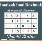 Pin Auf DezimalbrÃ¼che Und Dezimalzahlen Fuer Multiplizieren Rechnen Mit Dezimalzahlen Arbeitsblatt