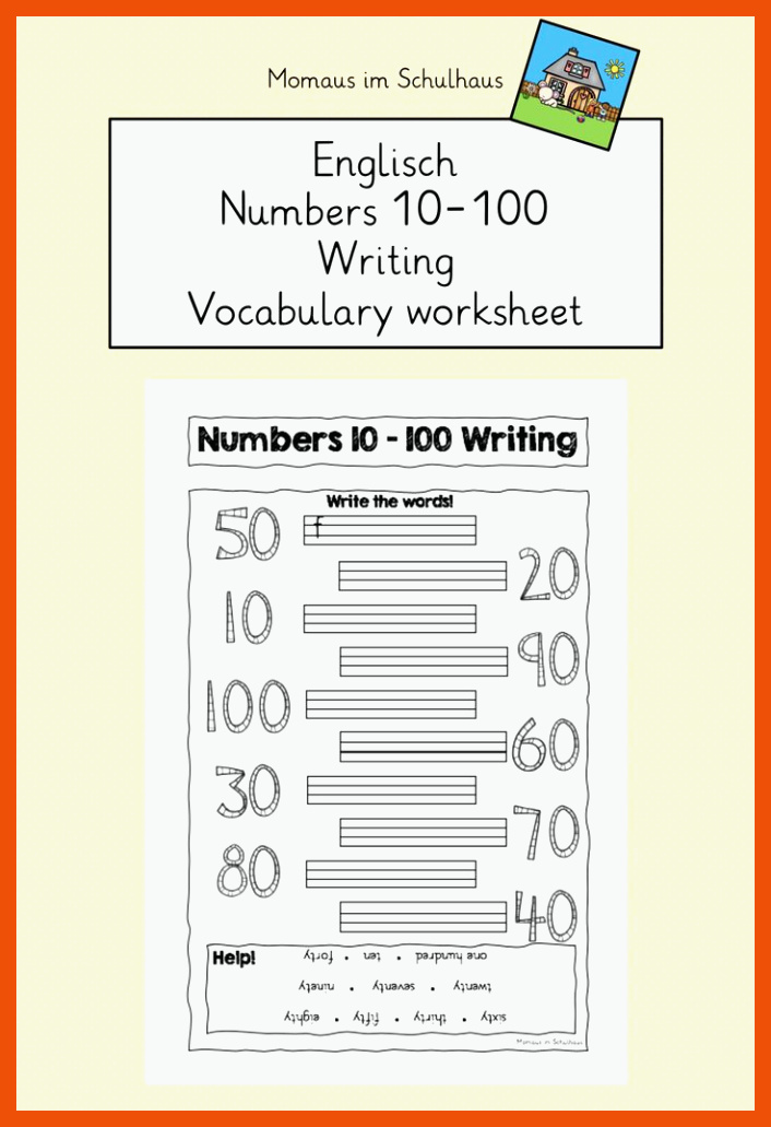 Pin auf Englisch Grundschule Unterrichtsmaterialien für englisch zahlen bis 100 arbeitsblatt