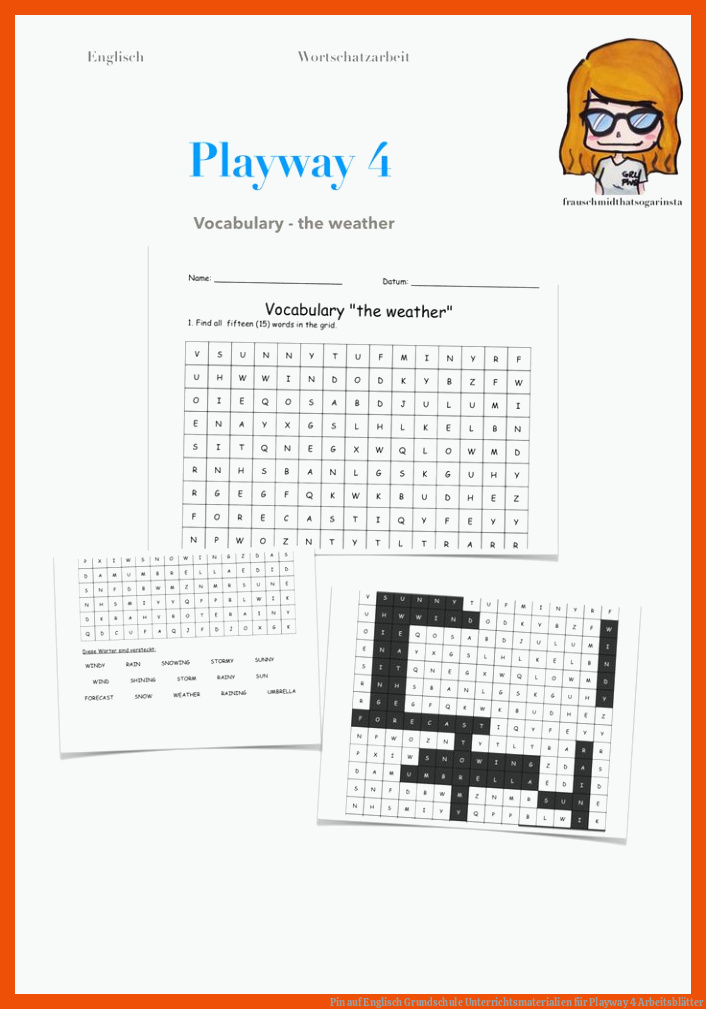 Pin auf Englisch Grundschule Unterrichtsmaterialien für playway 4 arbeitsblätter