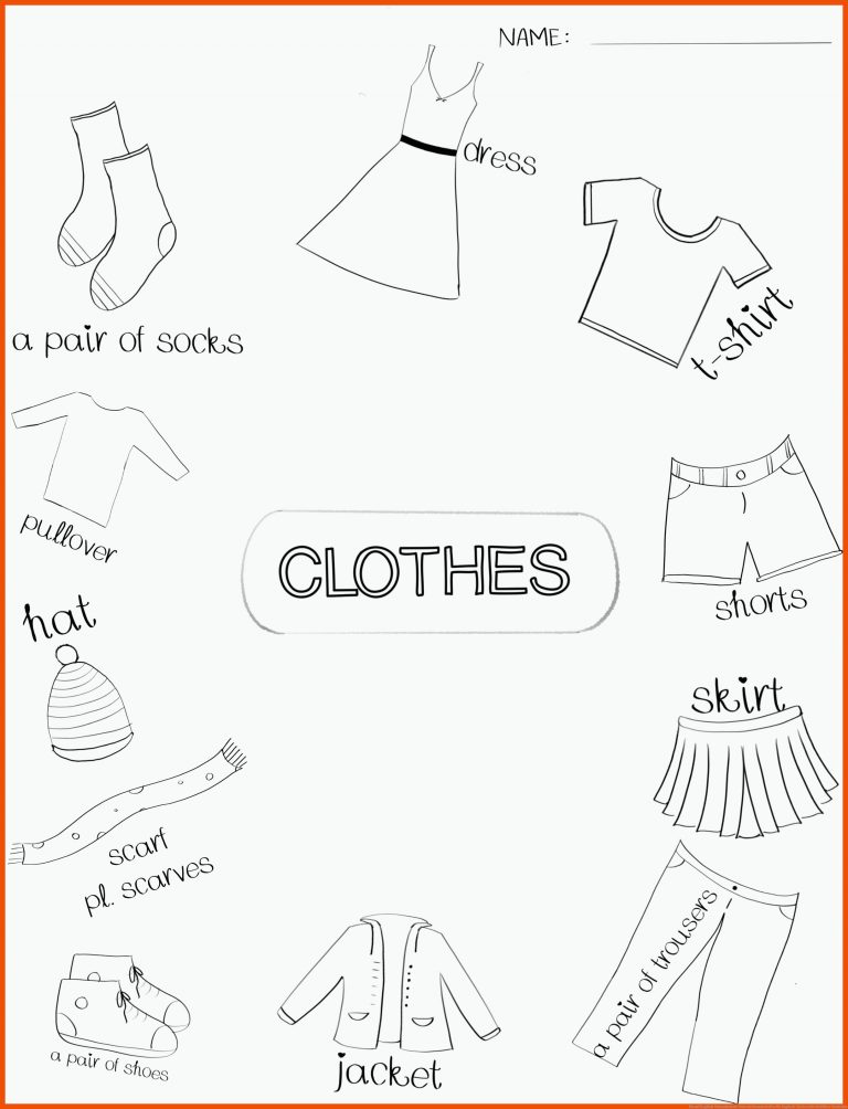 Pin auf Englisch Sekundarstufe Unterrichtsmaterialien für englisch clothes arbeitsblätter kostenlos