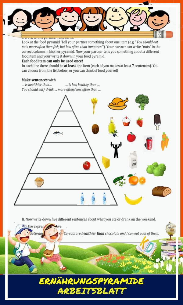 Ernährungspyramide Arbeitsblatt