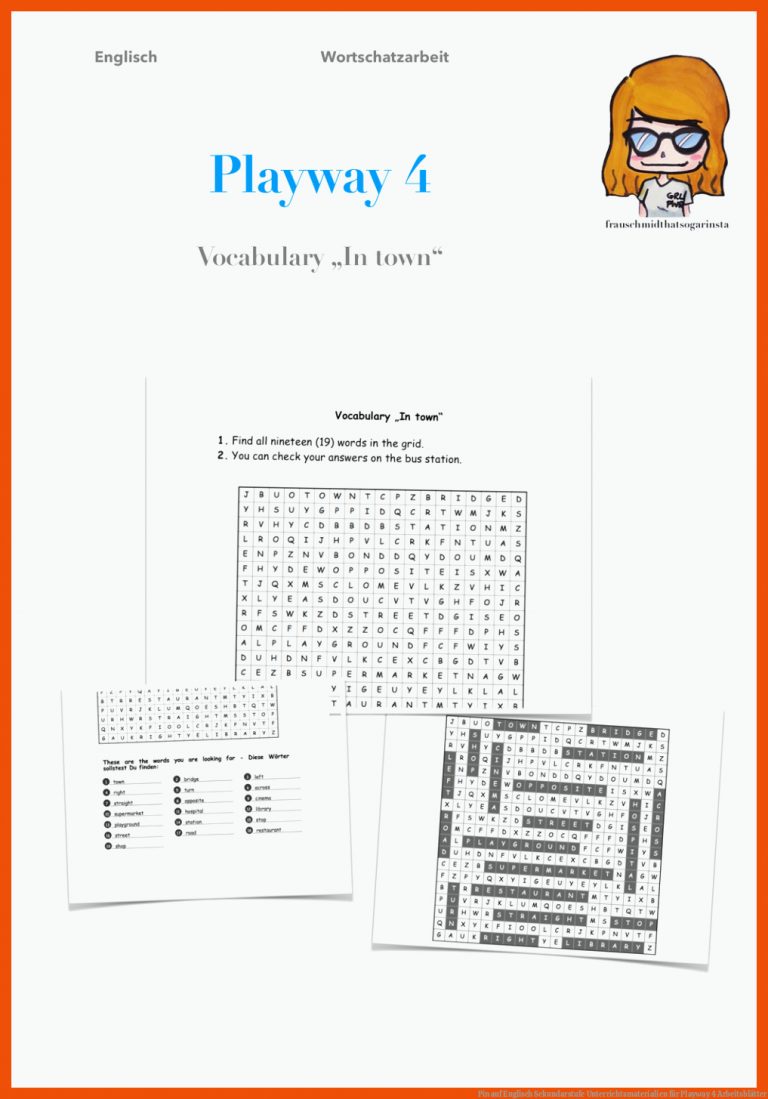 Pin auf Englisch Sekundarstufe Unterrichtsmaterialien für playway 4 arbeitsblätter