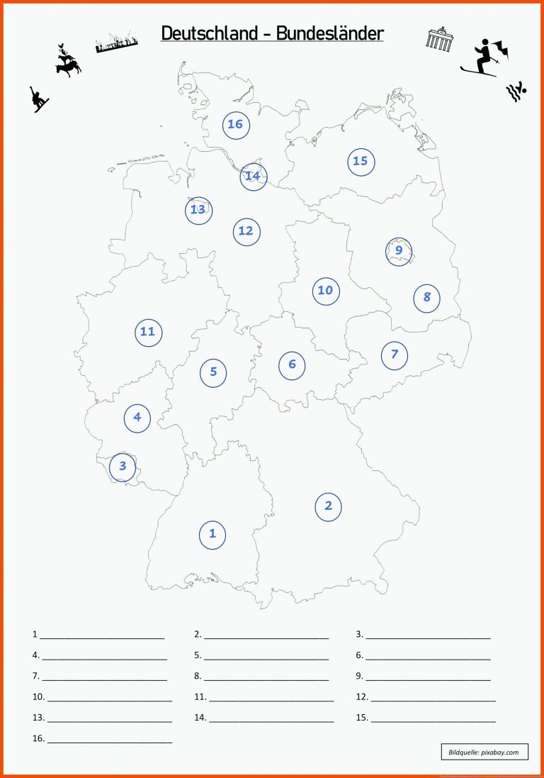 Pin auf Erdkunde Sekundarstufe Unterrichtsmaterialien für bundesländer deutschland arbeitsblatt