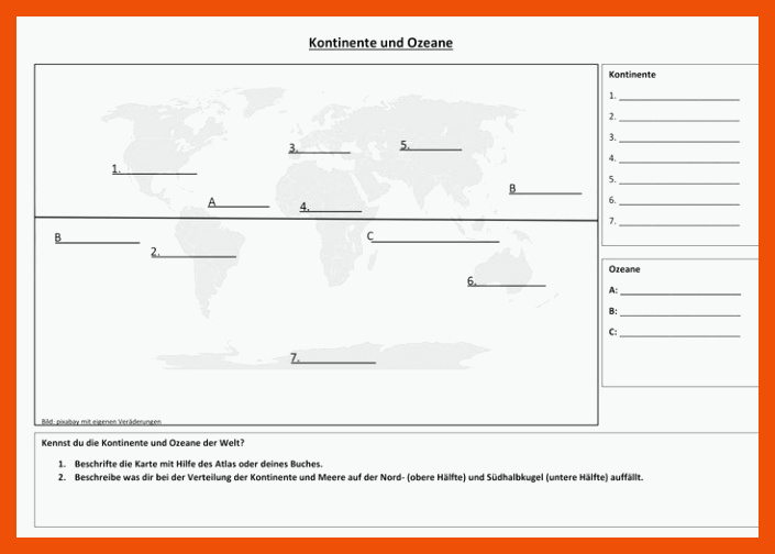 Pin auf Erdkunde Sekundarstufe Unterrichtsmaterialien für kontinente und ozeane arbeitsblatt pdf