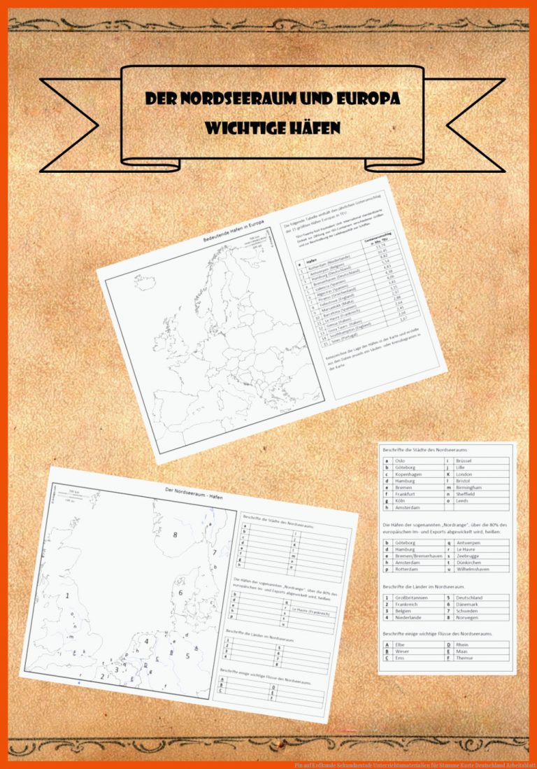 Pin auf Erdkunde Sekundarstufe Unterrichtsmaterialien für stumme karte deutschland arbeitsblatt