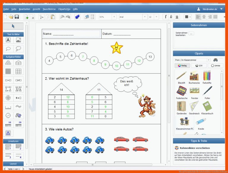Pin auf Grundschule für arbeitsblätter erstellen software