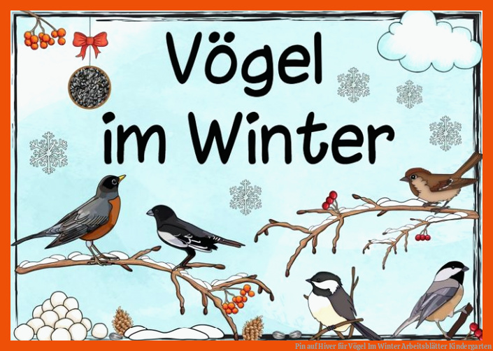 Pin auf Hiver für vögel im winter arbeitsblätter kindergarten