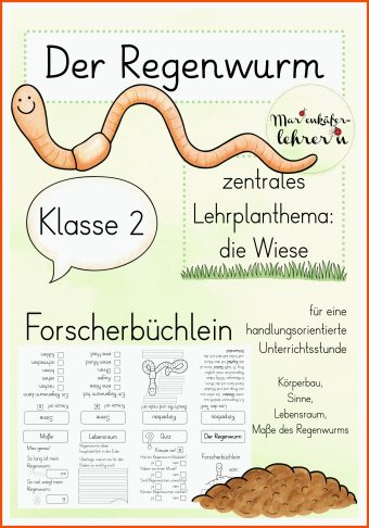 Regenwurm Arbeitsblatt Kindergarten