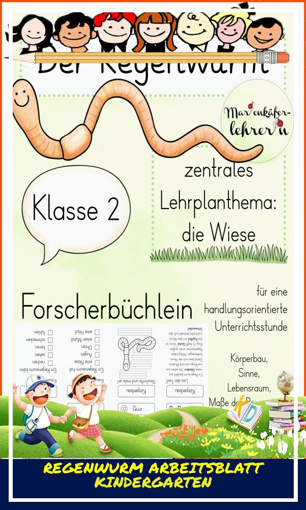 Regenwurm Arbeitsblatt Kindergarten