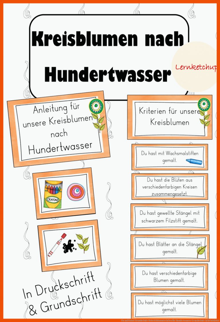 Pin Auf Kunst Grundschule Unterrichtsmaterialien Fuer Hundertwasser Grundschule Arbeitsblätter