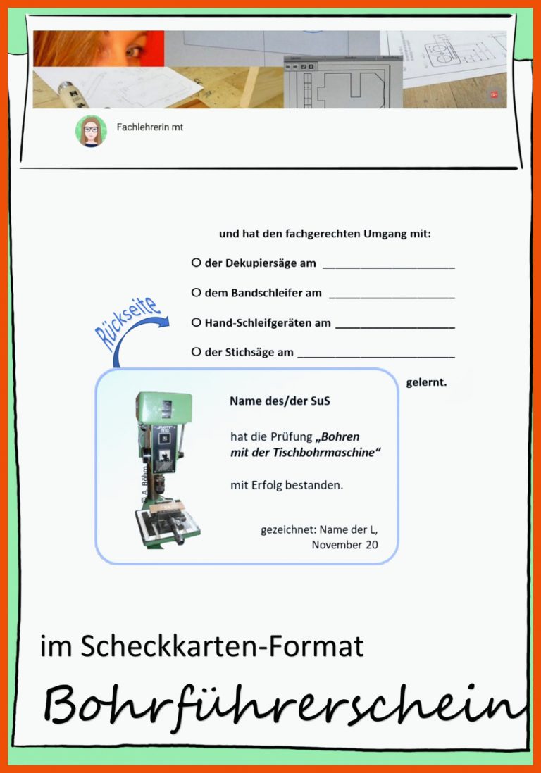 Pin auf Kunst Sekundarstufe Unterrichtsmaterialien für bohrmaschinenführerschein arbeitsblatt