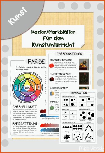 14 Kunstunterricht Farbenlehre Arbeitsblatt