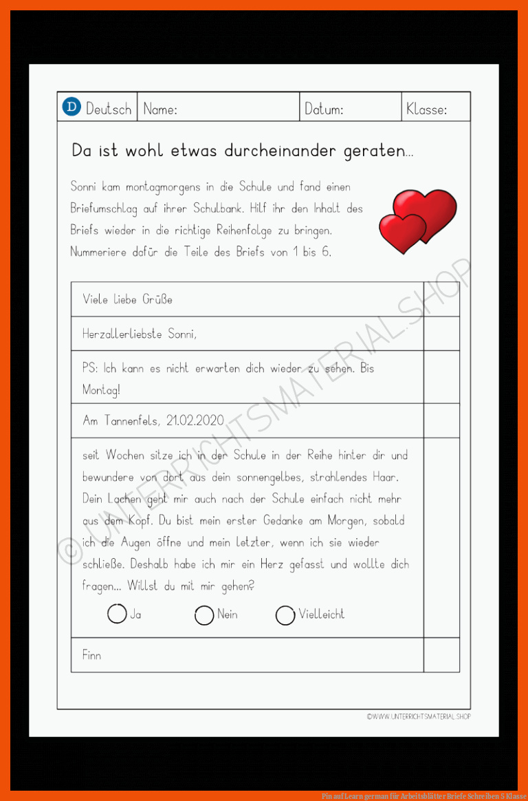 Pin auf Learn german für arbeitsblätter briefe schreiben 5 klasse