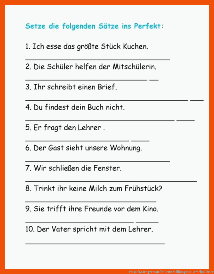 Pin auf Learn german für deutsch übungen b1 arbeitsblätter
