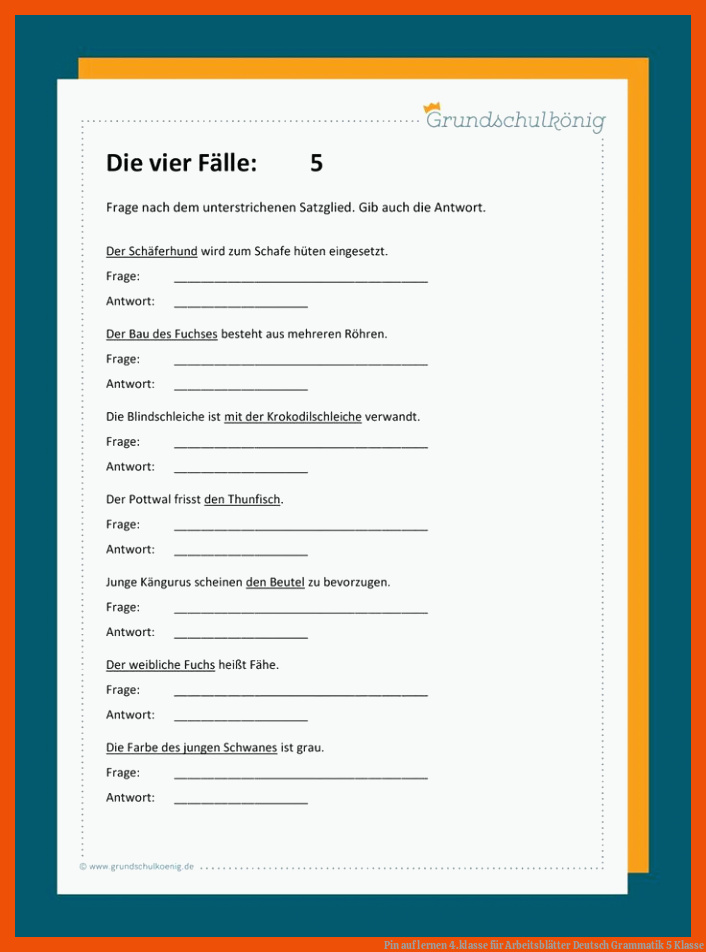 Pin Auf Lernen 4.klasse Fuer Arbeitsblätter Deutsch Grammatik 5 Klasse