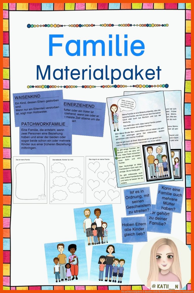 Pin auf Materialpakete & Bundles | eduki für arbeitsblätter familie sozialkunde