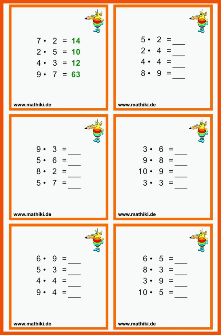 Pin auf Mathe für arbeitsblätter mathe klasse 2 multiplikation