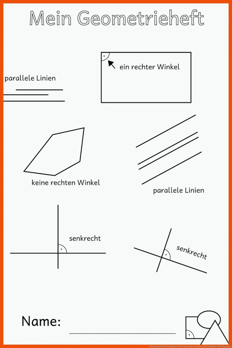 Pin auf mathe für parallele und senkrechte geraden arbeitsblätter mit lösungen