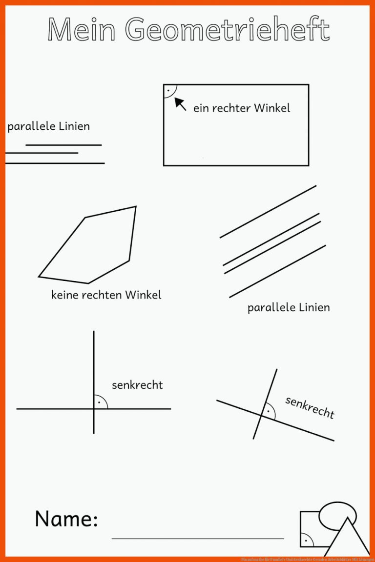 Pin Auf Mathe Fuer Parallele Und Senkrechte Geraden Arbeitsblätter Mit Lösungen