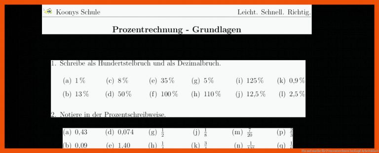 Pin auf mathe für prozentrechnen im kopf arbeitsblatt