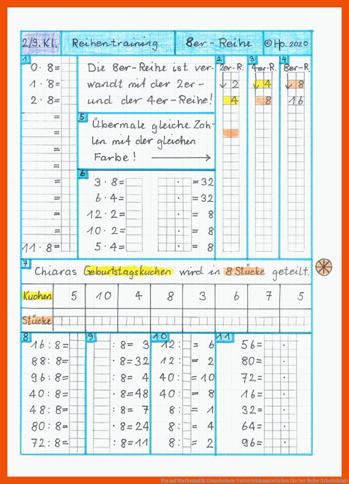 Pin auf Mathematik Grundschule Unterrichtsmaterialien für 5er reihe arbeitsblatt