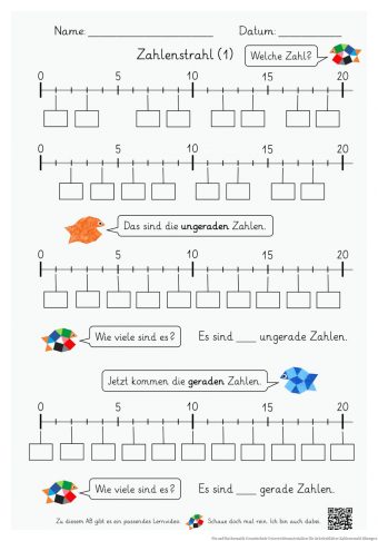 20 Arbeitsblätter Zahlenstrahl übungen - Mathe Arbeitsblätter