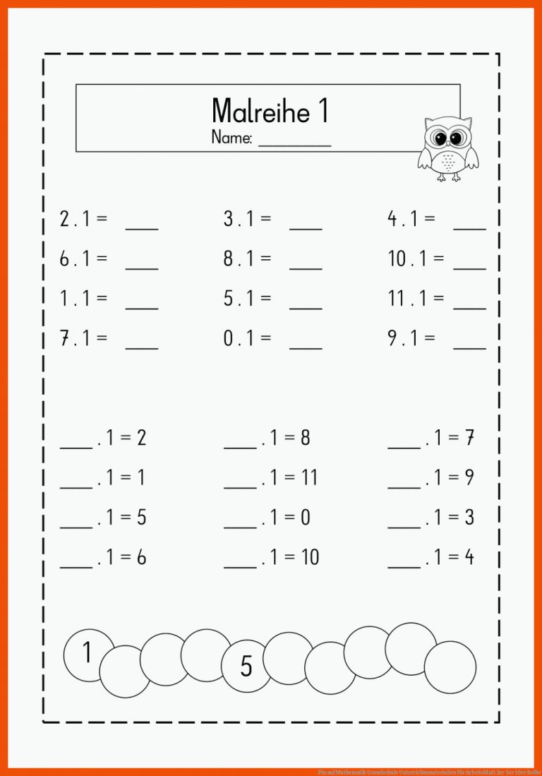 Pin Auf Mathematik Grundschule Unterrichtsmaterialien Fuer Arbeitsblatt 2er 5er 10er Reihe