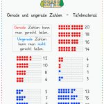 Pin Auf Mathematik Grundschule Unterrichtsmaterialien Fuer Arbeitsblatt Gerade Und Ungerade Zahlen