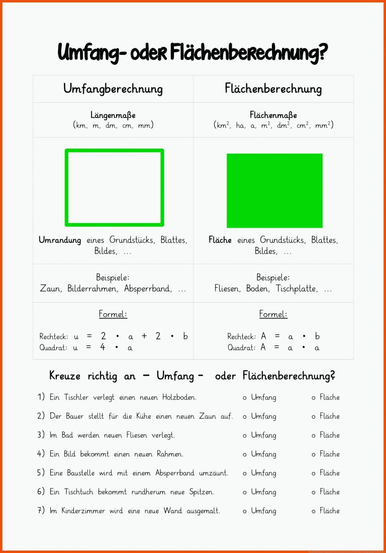 Pin auf Mathematik Grundschule Unterrichtsmaterialien für flächenberechnung übungen arbeitsblätter