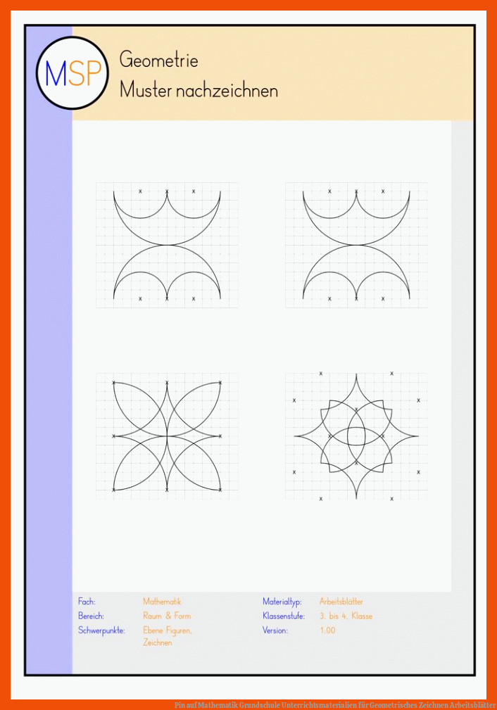 Pin auf Mathematik Grundschule Unterrichtsmaterialien für geometrisches zeichnen arbeitsblätter