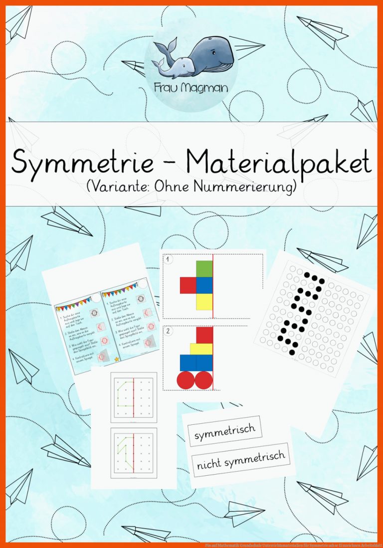 Pin auf Mathematik Grundschule Unterrichtsmaterialien für symmetrieachse einzeichnen arbeitsblatt
