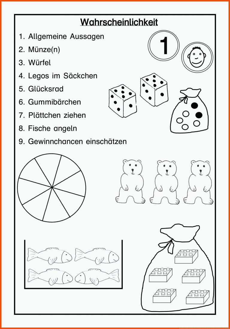 Pin Auf Mathematik Grundschule Unterrichtsmaterialien Fuer Wahrscheinlichkeitsrechnung Klasse 3 Arbeitsblätter