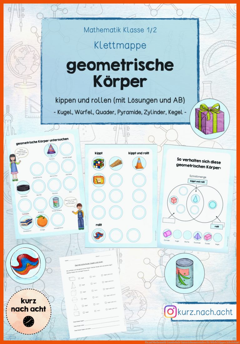 Pin auf Mathematik Grundschule Unterrichtsmaterialien für würfel kippen arbeitsblatt
