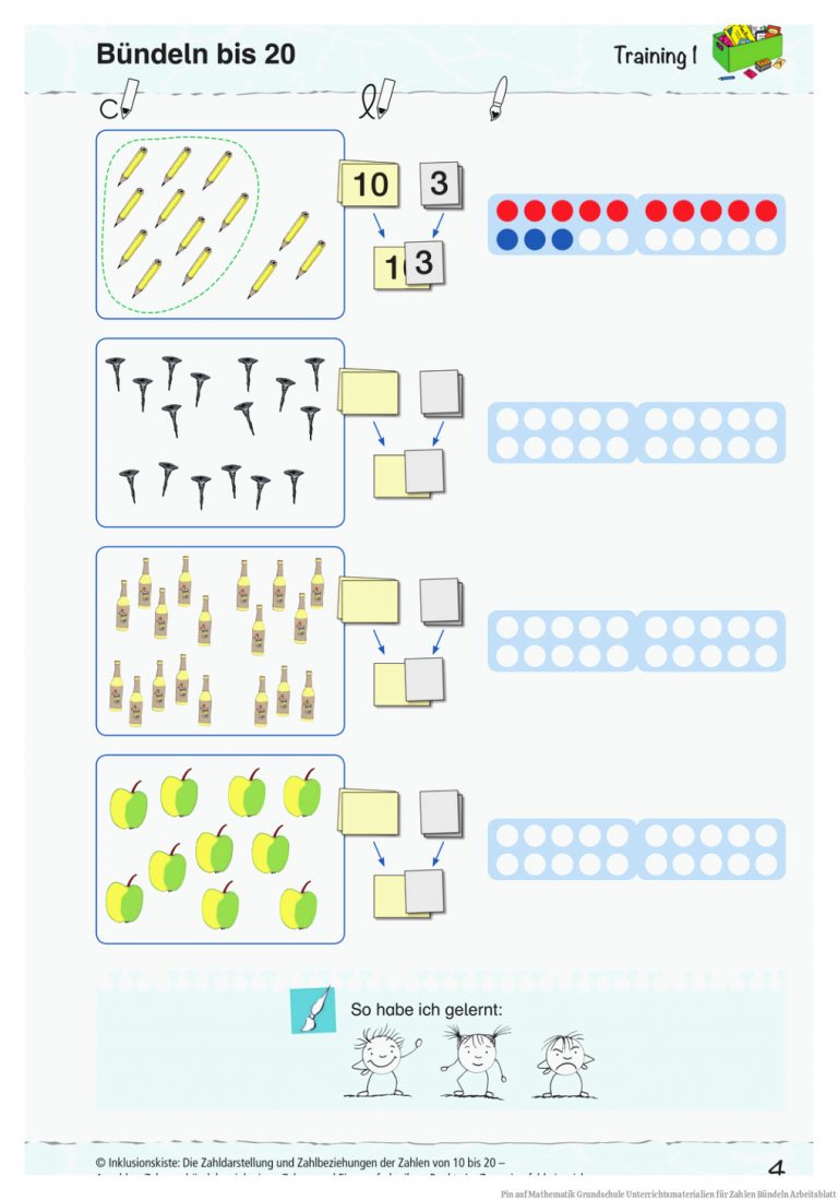 Pin auf Mathematik Grundschule Unterrichtsmaterialien für Zahlen Bündeln Arbeitsblatt