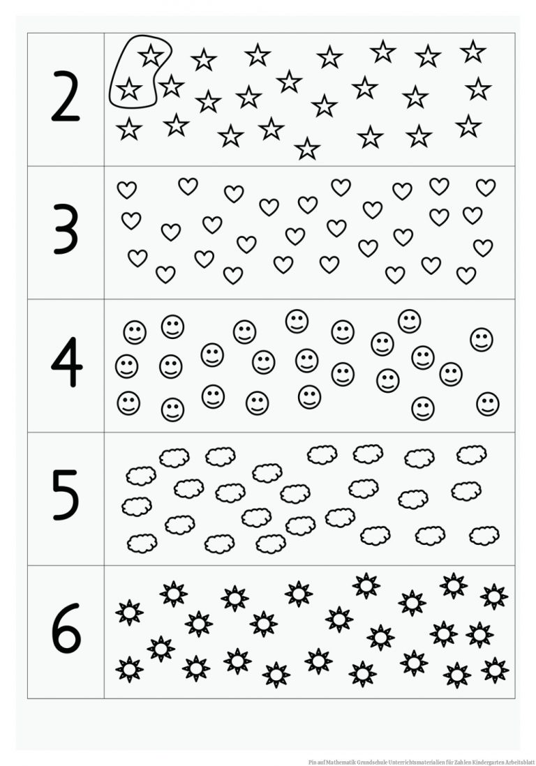 Pin auf Mathematik Grundschule Unterrichtsmaterialien für Zahlen Kindergarten Arbeitsblatt