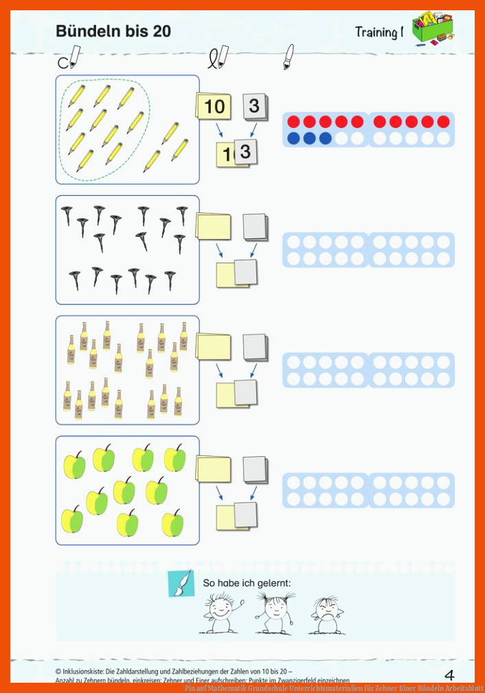 Pin auf Mathematik Grundschule Unterrichtsmaterialien für zehner einer bündeln arbeitsblatt