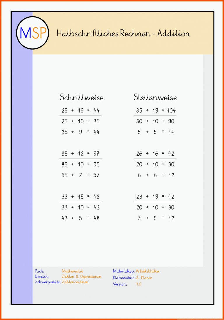 Pin Auf Mathematik Sekundarstufe Unterrichtsmaterialien Fuer Arbeitsblatt Addition Und Subtraktion Bis 100