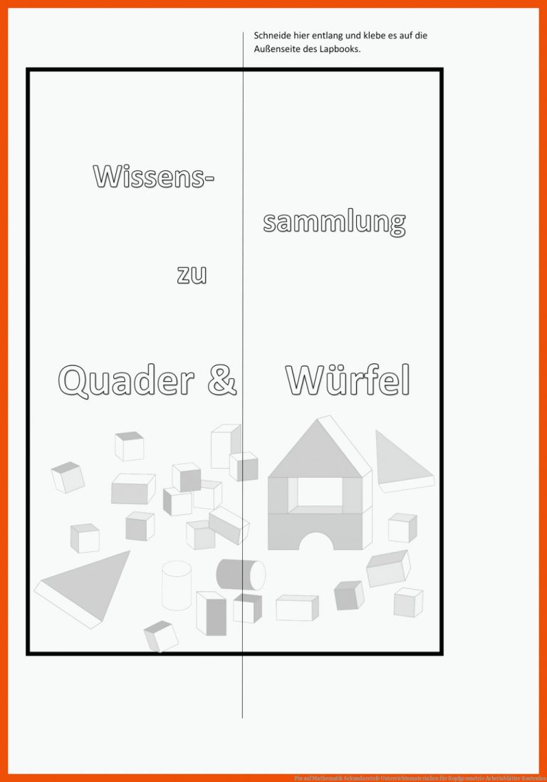 Pin Auf Mathematik Sekundarstufe Unterrichtsmaterialien Fuer Kopfgeometrie Arbeitsblätter Kostenlos