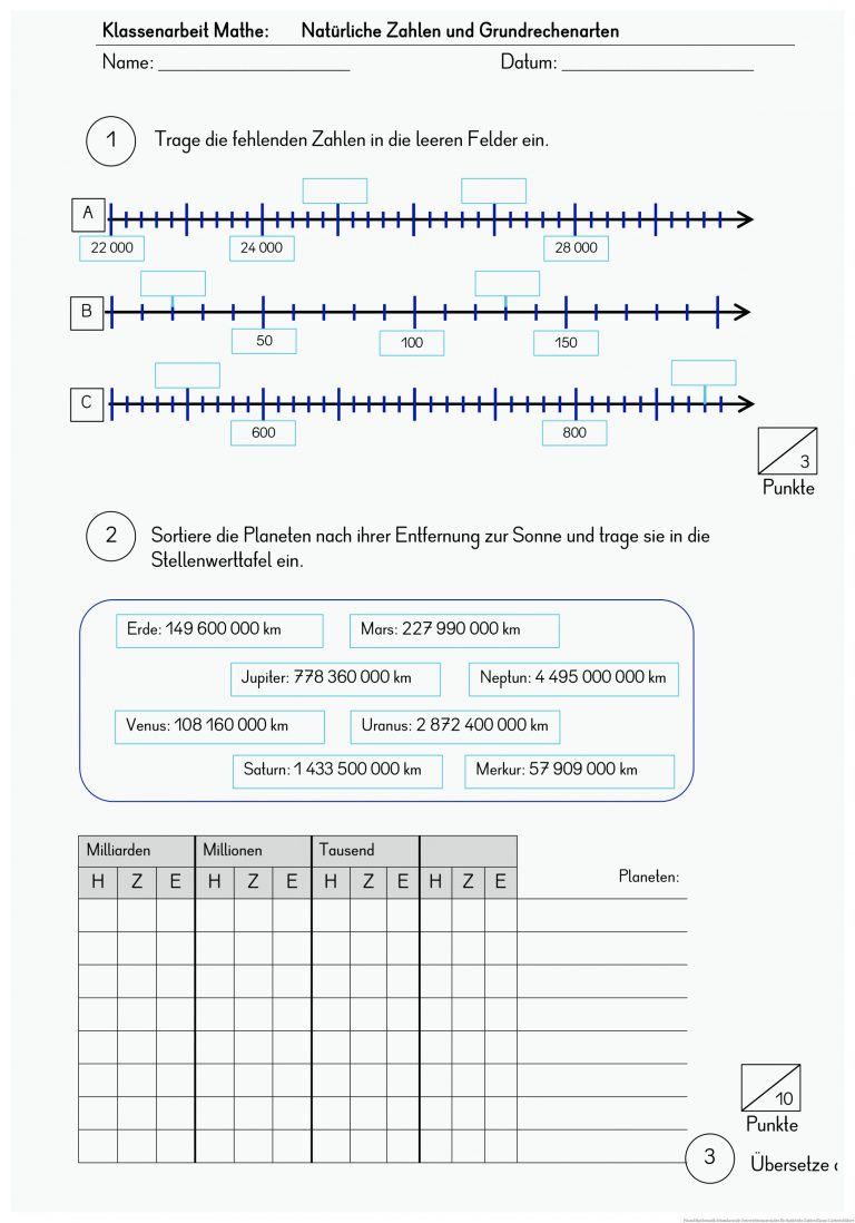 Pin auf Mathematik Sekundarstufe Unterrichtsmaterialien für Natürliche Zahlen Klasse 5 Arbeitsblätter
