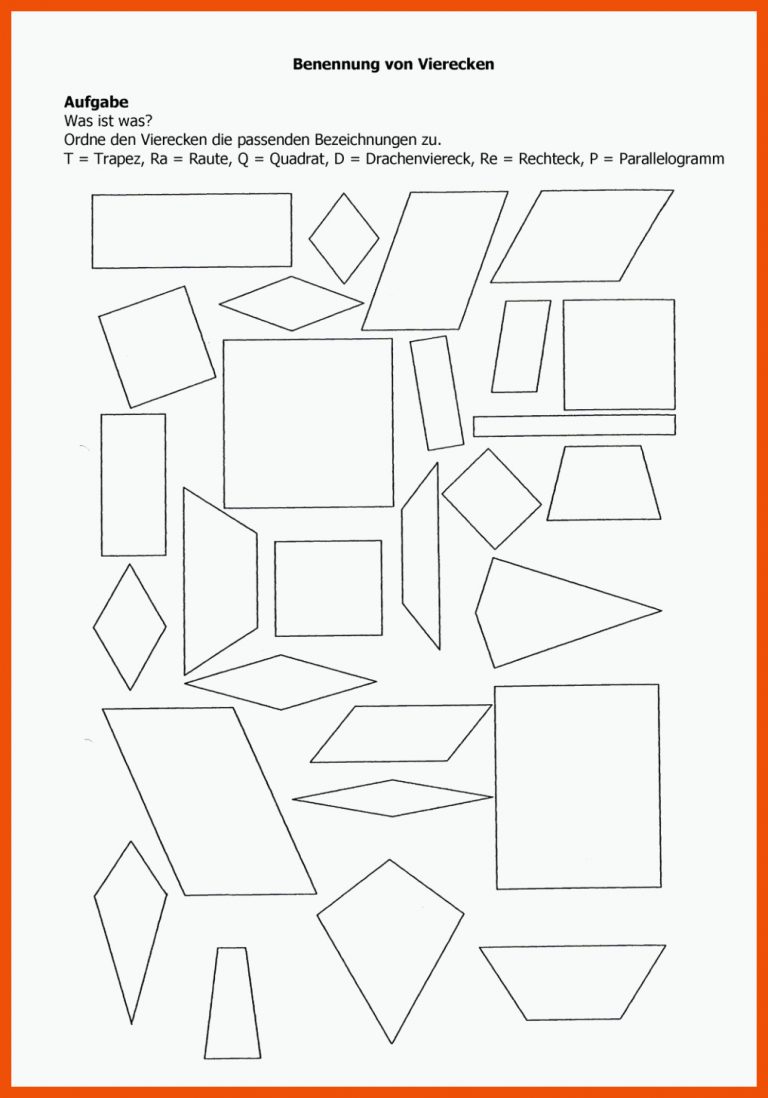 Pin Auf Mathematik Sekundarstufe Unterrichtsmaterialien Fuer übungen Vierecke Arbeitsblatt