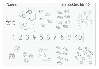 Zahlen Kindergarten Arbeitsblatt