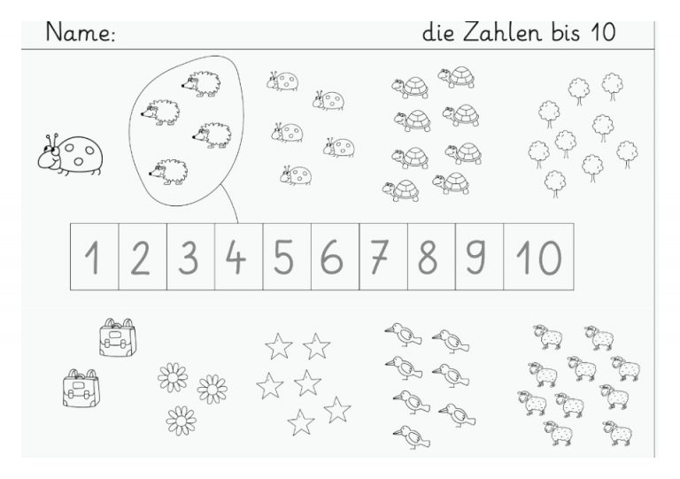 Pin Auf Monte Fuer Zahlen Kindergarten Arbeitsblatt