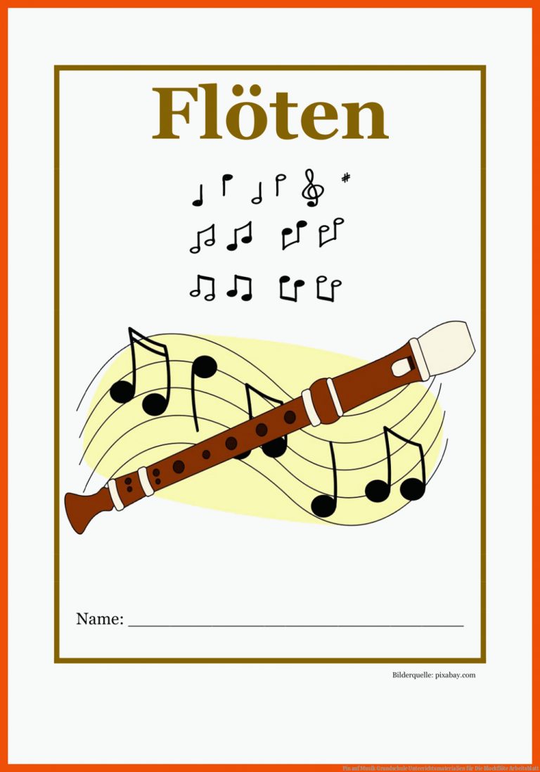 Pin auf Musik Grundschule Unterrichtsmaterialien für die blockflöte arbeitsblatt